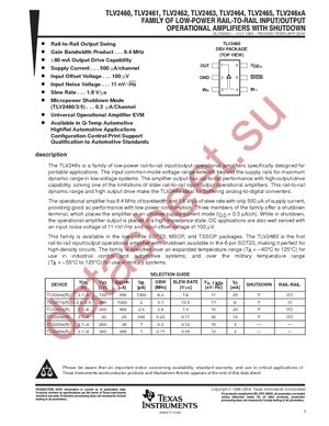 TLV2461CDBVR datasheet  